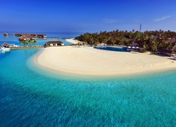 Ocean, Plaża, Hotel, Malediwy