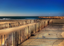 Wybrzeże, Plaża, Ogrodzenie