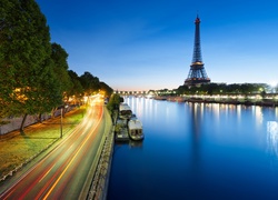 Francja, Paryż, Wieża, Eiffla, Panorama, Miasta