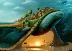 Fantasy, Morze, Chmury
