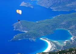 Turcja, Oludeniz, Laguna, Paralotniarz