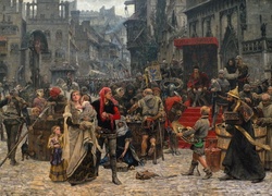 Carl Gustaf Hellqvist, Średniowiecze, Rynek, Malarstwo