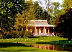 Kopenhaga, Park, Frederiksberg, Garden, Pawilon, Chiński