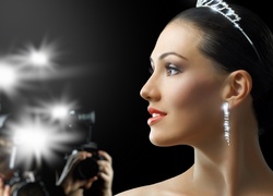 Modelka, Biżuteria, Paparazzi, Błysk, Fleszy