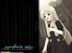 Symphonic Rain, blond włosy, czarna sukienka