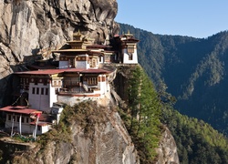 Bhutan, Himalaje, Buddyjska, Świątynia, Paro Taktsang