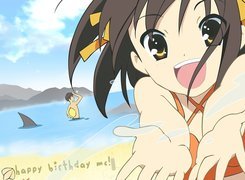 Suzumiya Haruhi No Yuuutsu, dziewczynka, morze