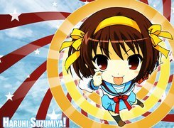 Suzumiya Haruhi No Yuuutsu, żółta opaska na włosach