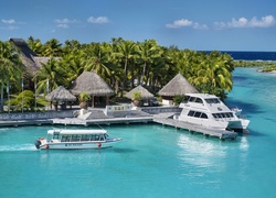 Ocean, Łodzie, Palmy, Kurort, St Regis, Bora Bora