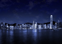 Miasto, Noc, Hong Kong