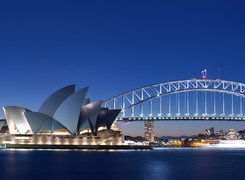 Australia, Sydney, Zatoka Port Jackson, Most Sydney Harbour Bridge, Sydney Opera House