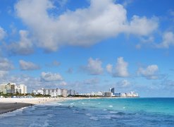 Morze, Plaża, Hotele, Miami