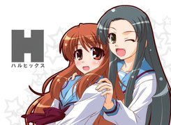 Suzumiya Haruhi No Yuuutsu, dziewczyny, niebiesko biały strój