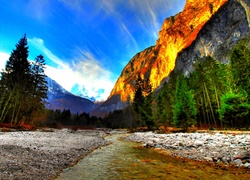 Stany Zjednoczone, Stan Kalifornia, Park Narodowy Yosemite, Rzeka, Góry, Lasy