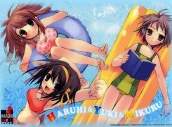 Suzumiya Haruhi No Yuuutsu,Haruhi, Yuki, Mikuru