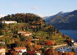 Lombardia, Góry, Jezioro, Como, Miasteczko, Jachty