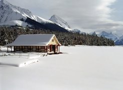 Góry, Zima,domek