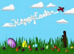 Wielkanoc,jajeczka,zajączek,samolot
