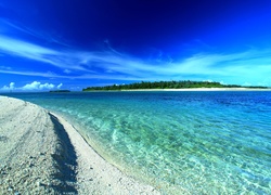 Ocean, Plaża, Zielona, Wyspa