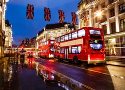 Autobus, Ulica, Londyn, Anglia