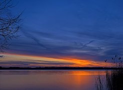 Jezioro, Zachód Słońca