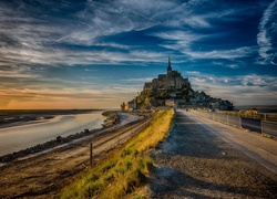 Francja, Wyspa, Mont Saint-Michel, Droga, Opactwo św. Michała Archanioła