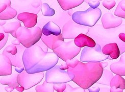 Walentynki,różowe serca