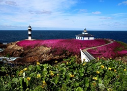 Latarnia morska, Faro de Tabarca, Most, Światła, Morze, Wyspa Isla Pancha, Ribadeo, Hiszpania