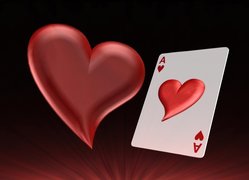 Walentynki,AS , serce, karta