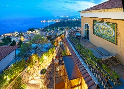 Domy, Panorama, Sycylia, Włochy