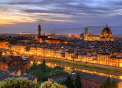 Włochy, Florencja, Rzeka, Arno