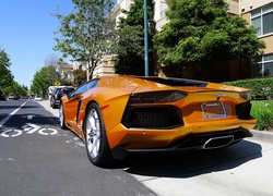 Żółty, Lamborghini Aventador LP700-4, Ulica