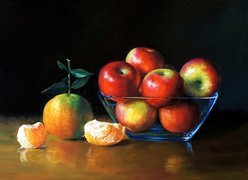 Obraz, Jabłka, Pomarańcze
