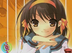 Suzumiya Haruhi No Yuuutsu, duże oczy, dłonie