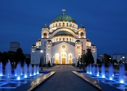 Cerkiew, Saint Sava, Fontanny, Belgrad, Serbia