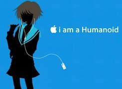 Suzumiya Haruhi No Yuuutsu, ipod, niebieskie tło