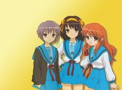 Suzumiya Haruhi No Yuuutsu, dziewczynki, krótkie spódniczki