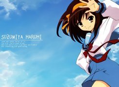 Suzumiya Haruhi No Yuuutsu, dziewczyna, niebo