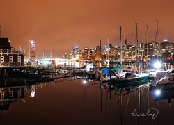 Vancouver, Przystań, Jachty, Miasto
