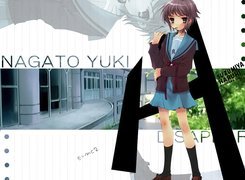 Suzumiya Haruhi No Yuuutsu, Nagato Yuki, niebieska spódniczka