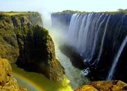 Wodospad, Skały, Victoria, Zambia