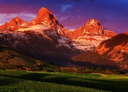 Stany Zjednoczone, Stan Wyoming, Park Narodowy Grand Teton, Góry, Łąki