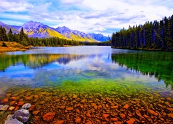 Kanada, Park Narodowy, Banff, Jezioro, Lasy, Góry