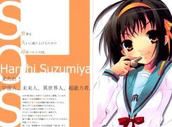 Suzumiya Haruhi No Yuuutsu, czarne wlosy, gwizdek