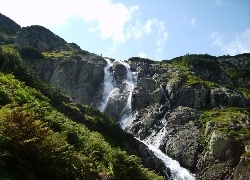 Góry, Wodospad, Wiosna