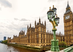 Londyn, Anglia, Pałac Westminster, Big Ben, Tamiza