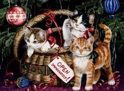 Boże Narodzenie,kotki