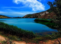 Jezioro, Góry, Valasht, Iran