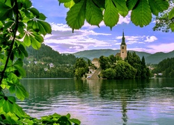 Bled, Kościół, Jezioro, Kasztan