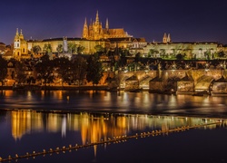Praga, Czechy, Rzeka, Most Karola